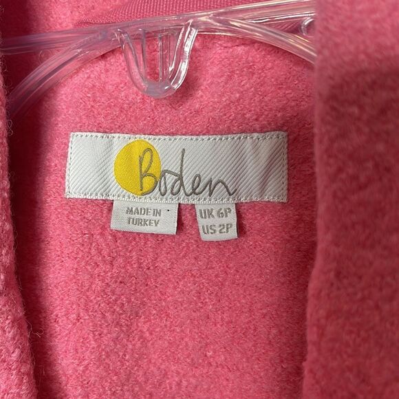 Boden Bella Textured Barbie Pink Wool Blazer. Size 2 Petite. - Picture 3 of 11